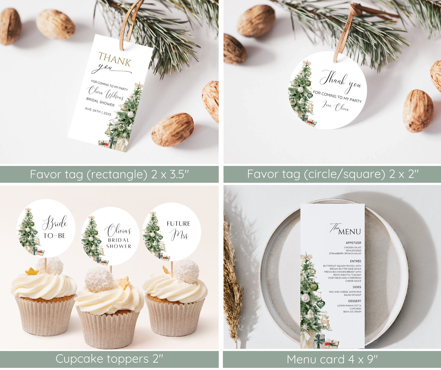 Christmas Bridal Shower Bundle, Tis The Season to Be Married, Winter Bridal Shower Invitation & Games, Holiday Wedding Shower Template