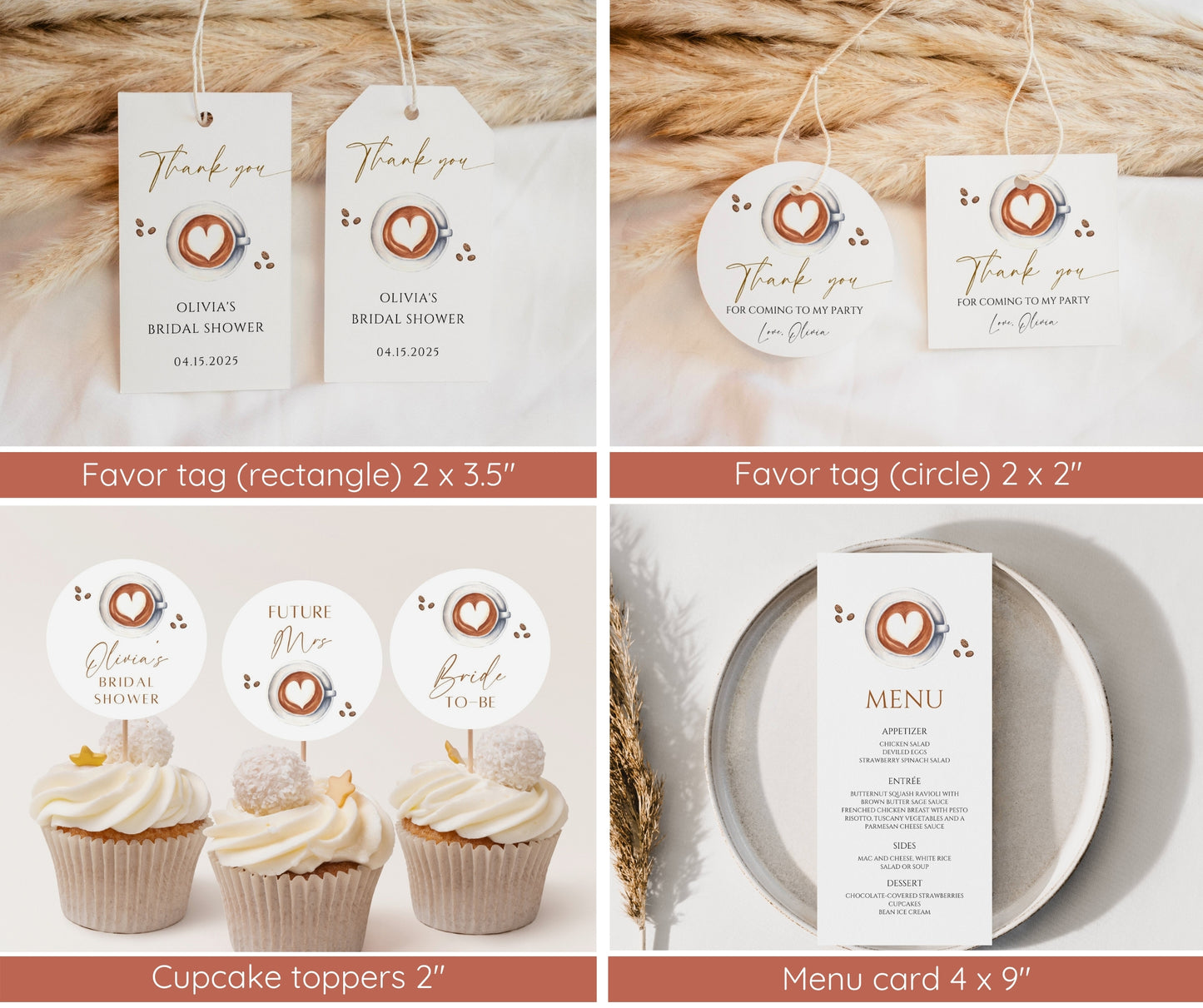 Coffee Bridal Shower Bundle | Love Is Brewing Bridal Shower Invitation Bundle | Bridal Shower Invite + Games | Editable Canva Template | Instant Download