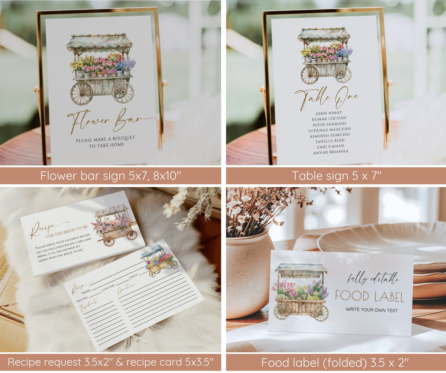 Off the Market Bridal Shower Bundle, Editable Farmer's Market Invite Template, She's Off the Market Flower Shop, Bridal Shower Printable