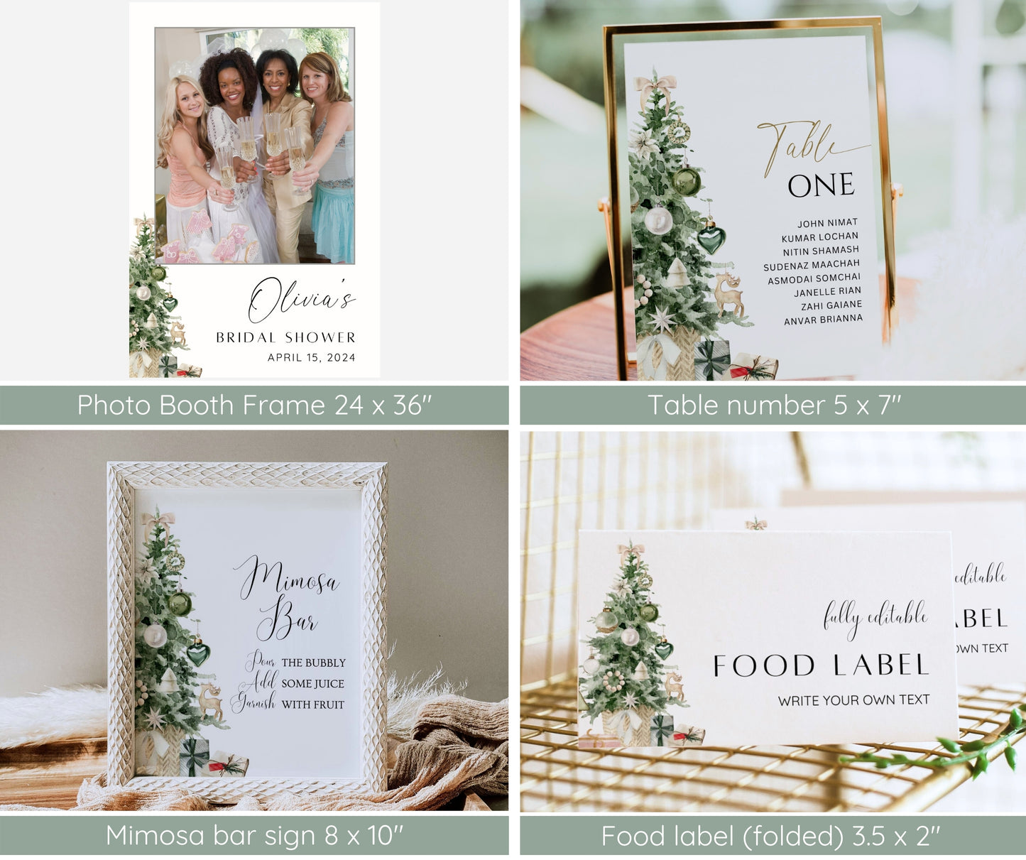 Christmas Bridal Shower Bundle, Tis The Season to Be Married, Winter Bridal Shower Invitation & Games, Holiday Wedding Shower Template