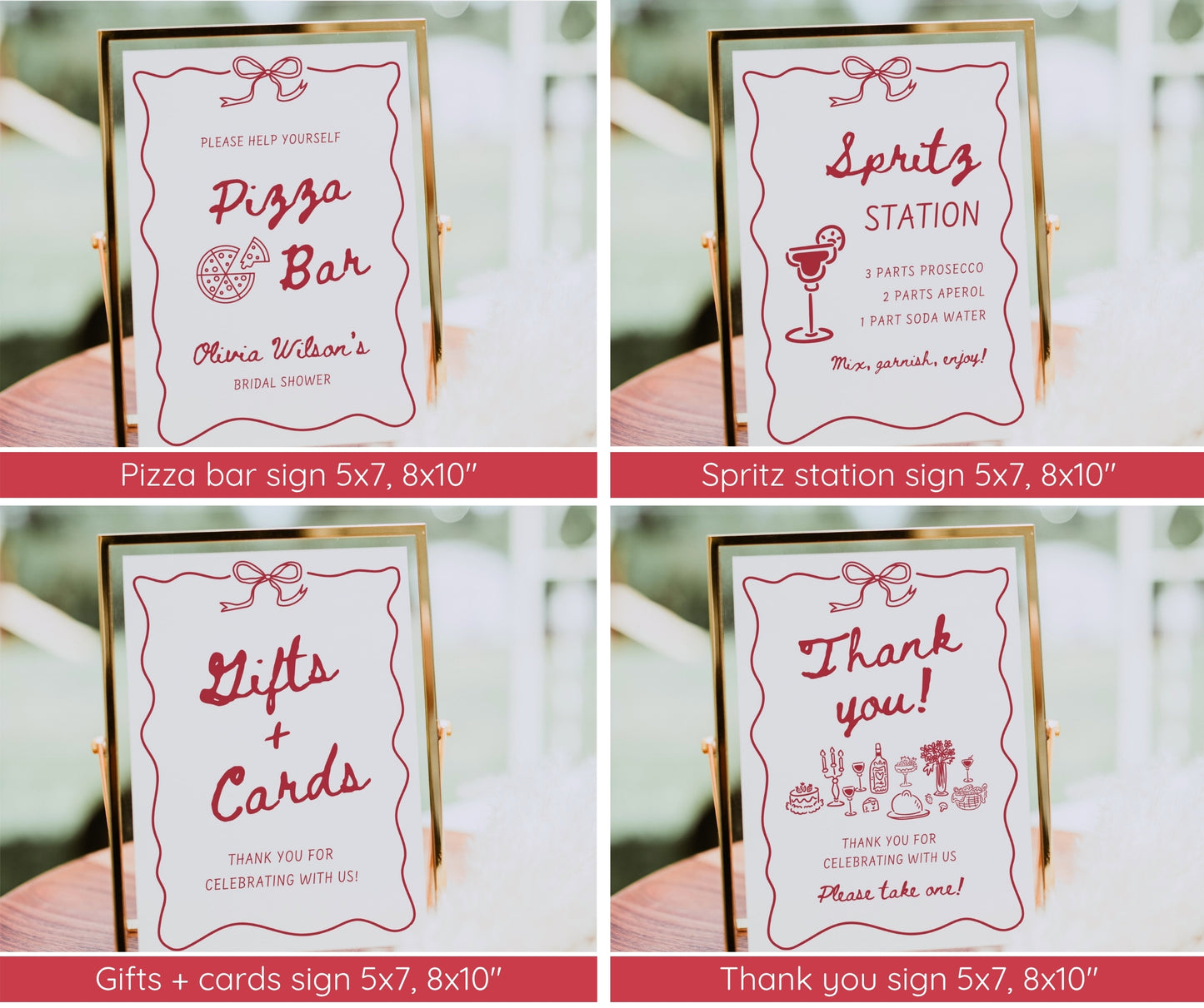 That’s Amore Bridal Shower Bundle Template | Italian Bridal Shower Invitation & Games | Editable Canva Download