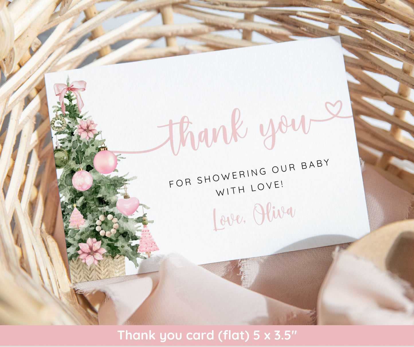 Pink Christmas Baby Shower Bundle, Baby It's Cold Outside Invitation & Game Set, Winter Girl Baby Shower Decor, Editable Canva Template