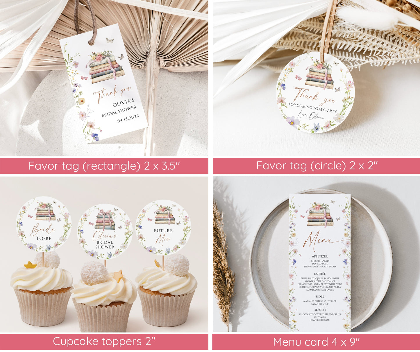 Storybook Bridal Shower Bundle, New Chapter Begins Bridal Shower Invitation & Games Bundle, Editable Canva Template (Digital Download)