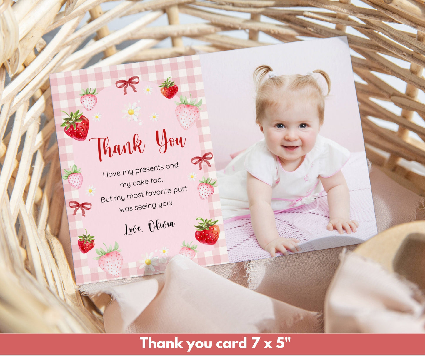 Berry First Birthday Invitation Bundle, Strawberry 1st Birthday Bundle, Berry First Birthday Invite Template, Berry 1st Girl Birthday Decor