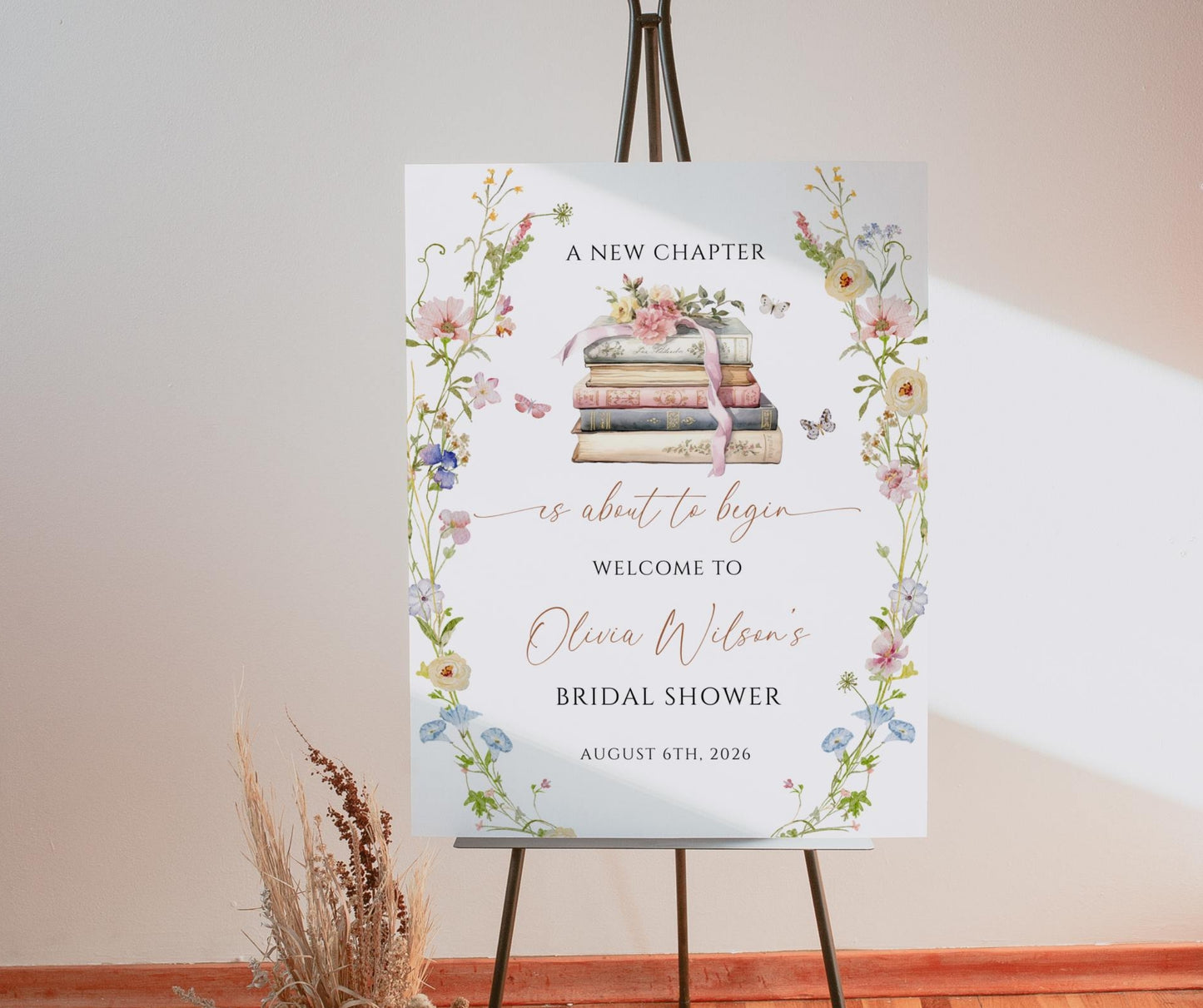 Storybook Bridal Shower Bundle, New Chapter Begins Bridal Shower Invitation & Games Bundle, Editable Canva Template (Digital Download)