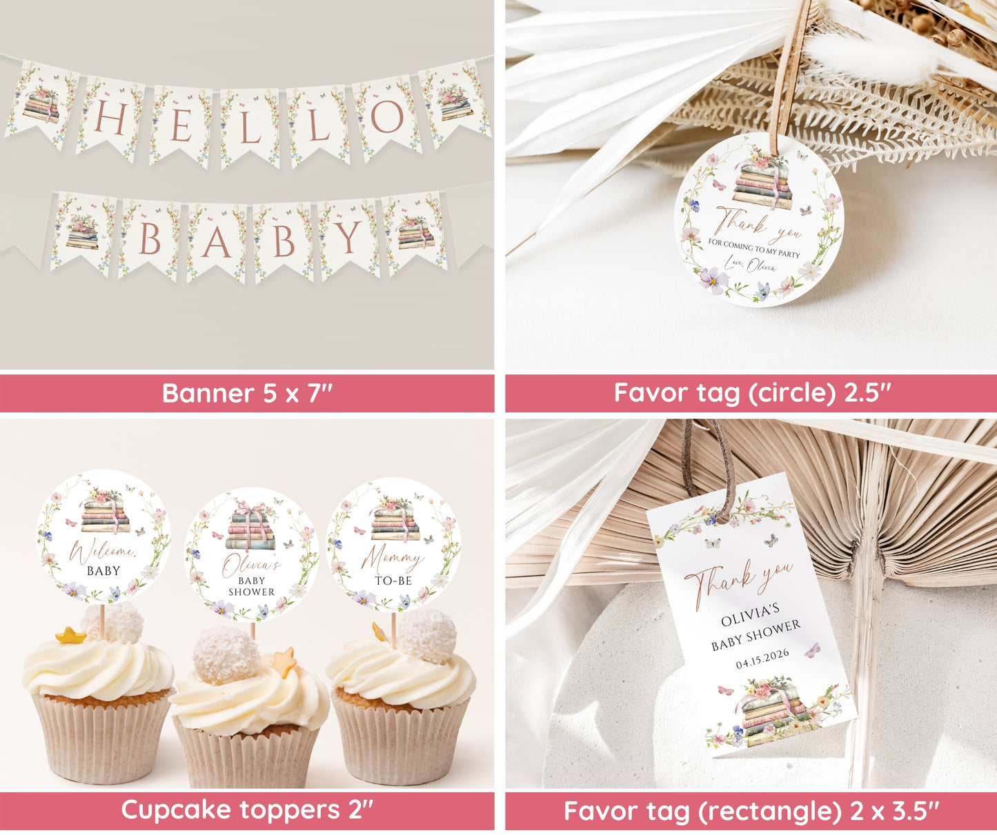 Storybook Baby Shower Bundle, New Chapter Begins Baby Shower Invitation & Games Bundle, Book Themed Baby Shower Decor, Editable Template
