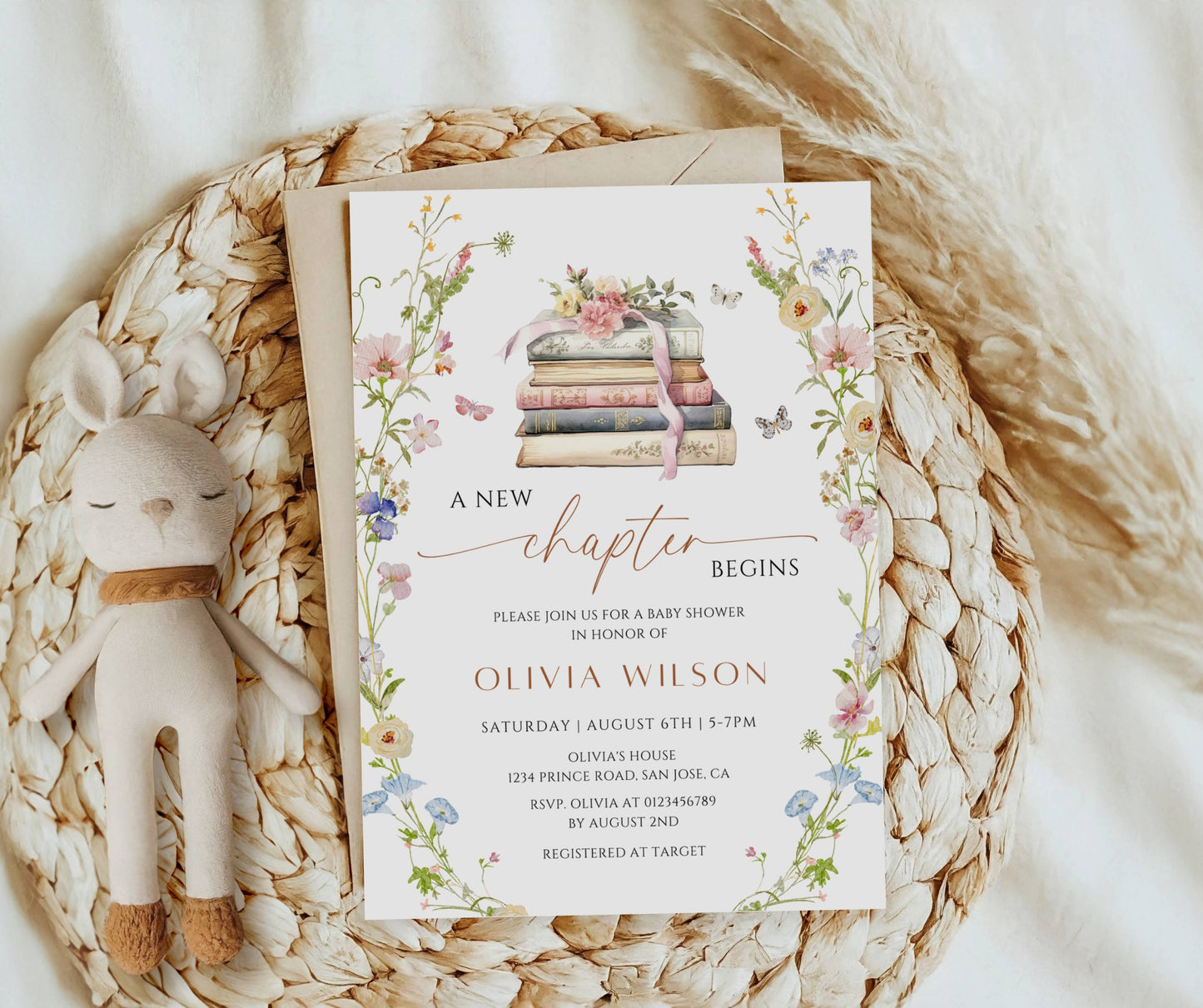 Storybook Baby Shower Bundle, New Chapter Begins Baby Shower Invitation & Games Bundle, Book Themed Baby Shower Decor, Editable Template