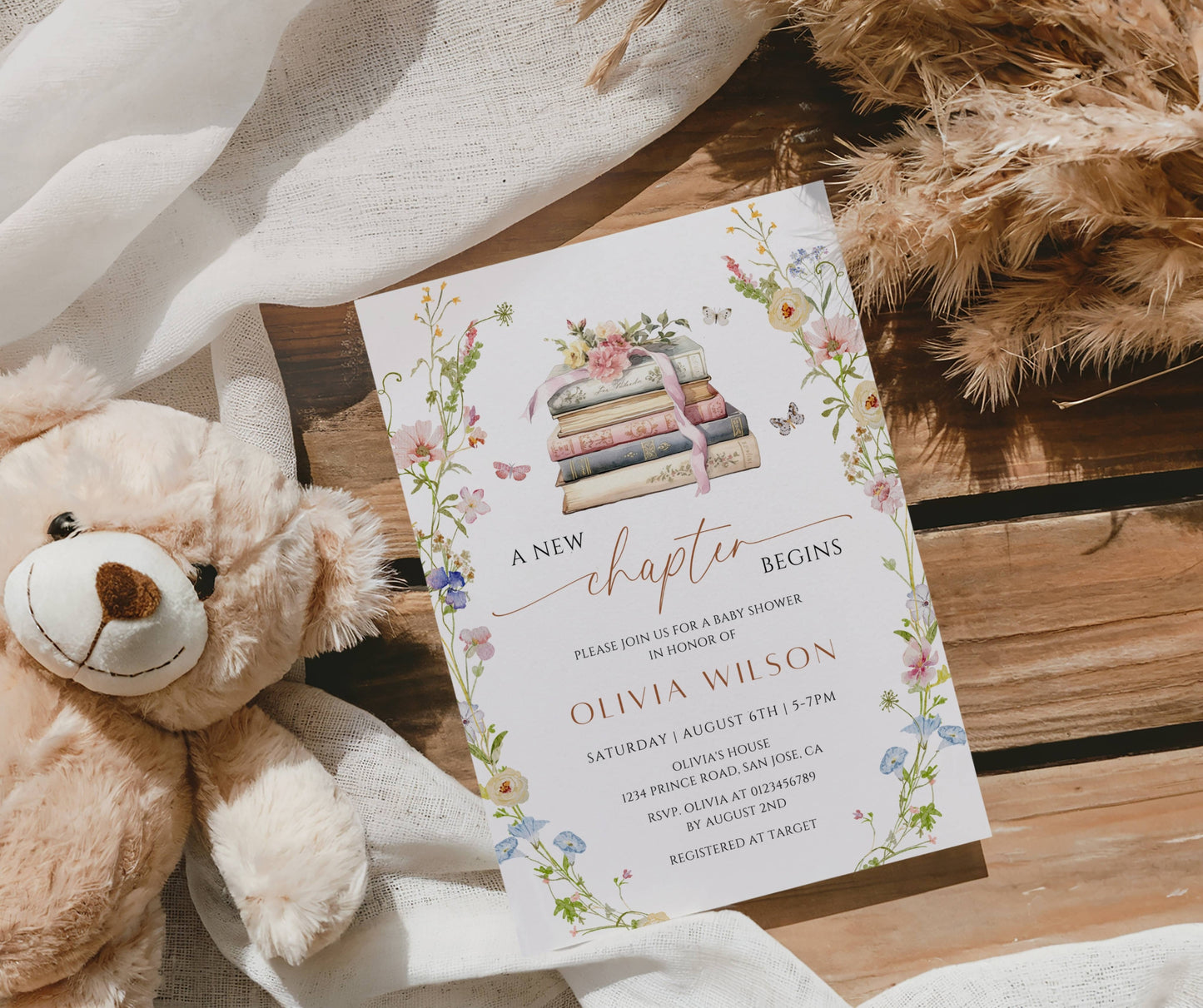 Storybook Baby Shower Bundle, New Chapter Begins Baby Shower Invitation & Games Bundle, Book Themed Baby Shower Decor, Editable Template