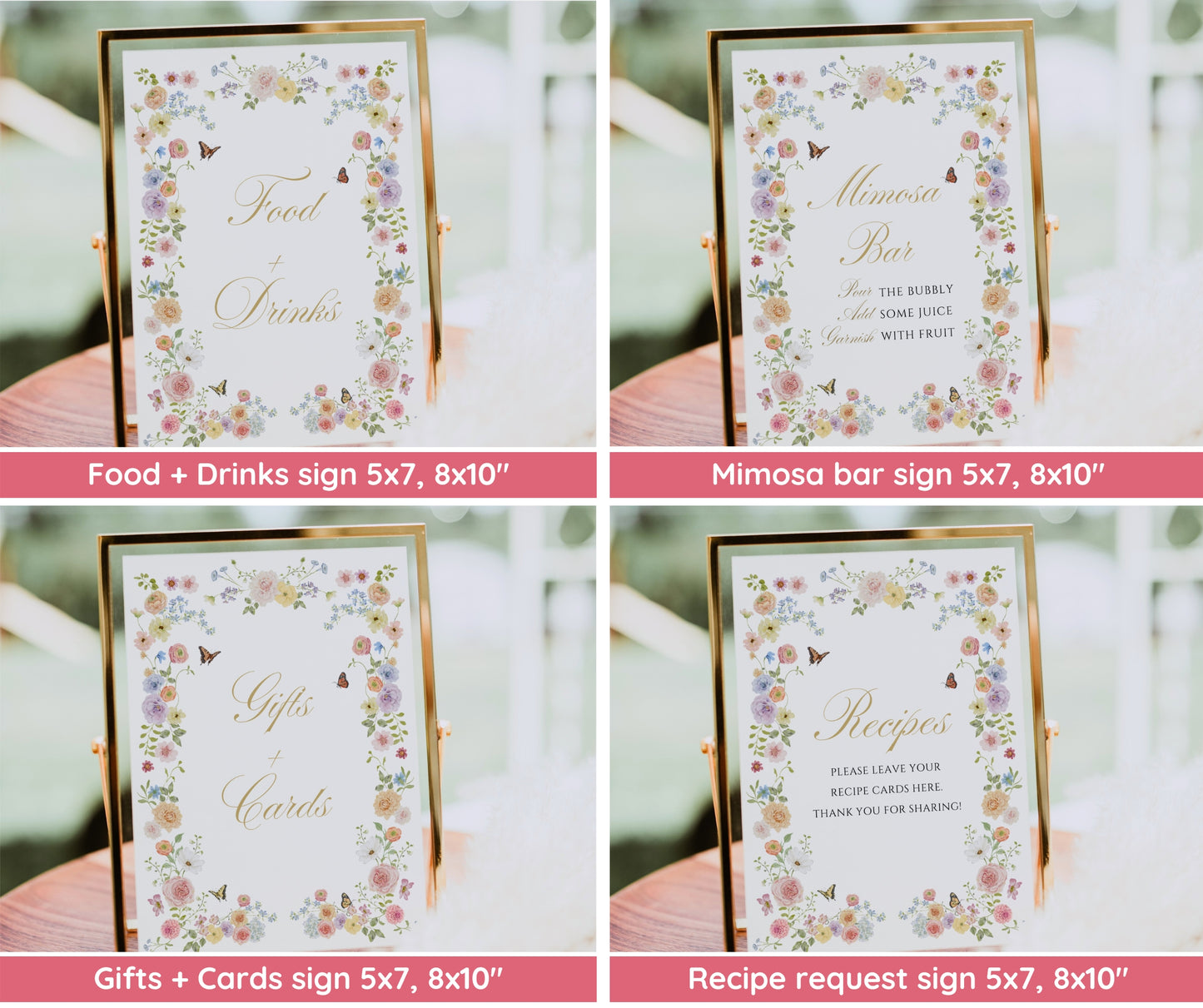 Love In Bloom Bridal Shower Bundle, Floral Garden Party Invitation & Games Set, Spring Summer Wedding Shower Decor, Editable Template