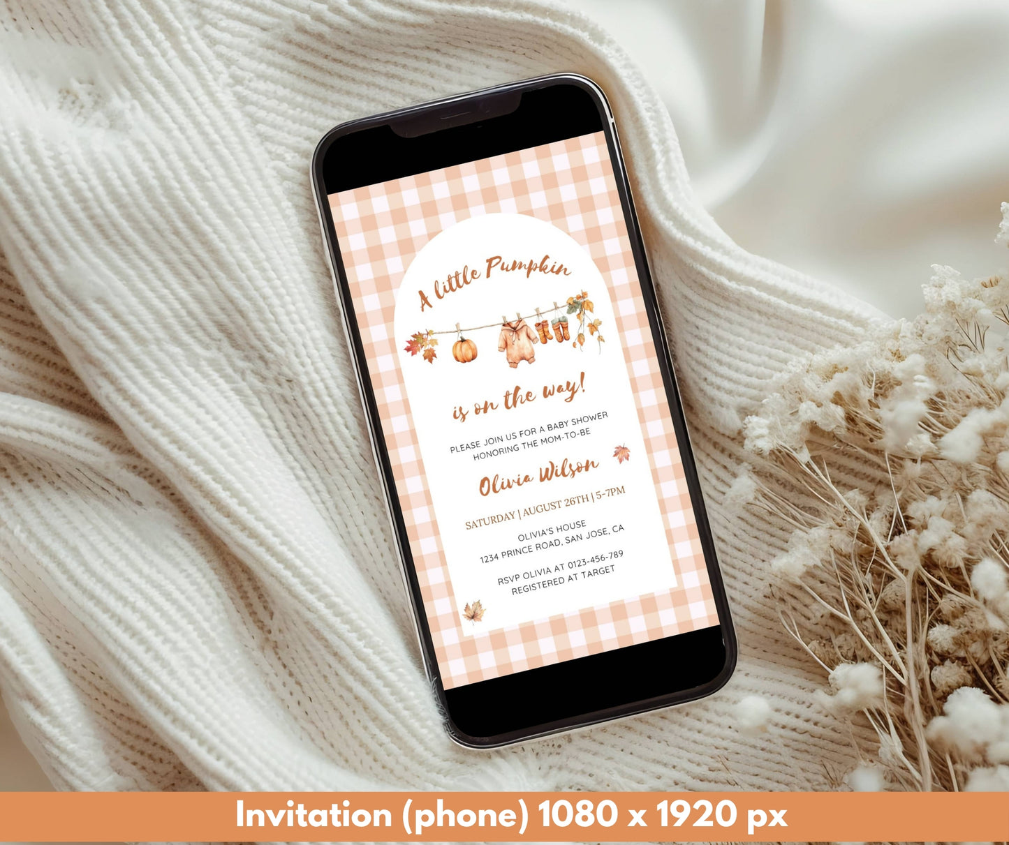 Little Pumpkin Baby Shower Bundle, Autumn Baby Shower Invitation & Games, Rustic Baby Clothes Line, Fall in Love with Baby, Editable Template