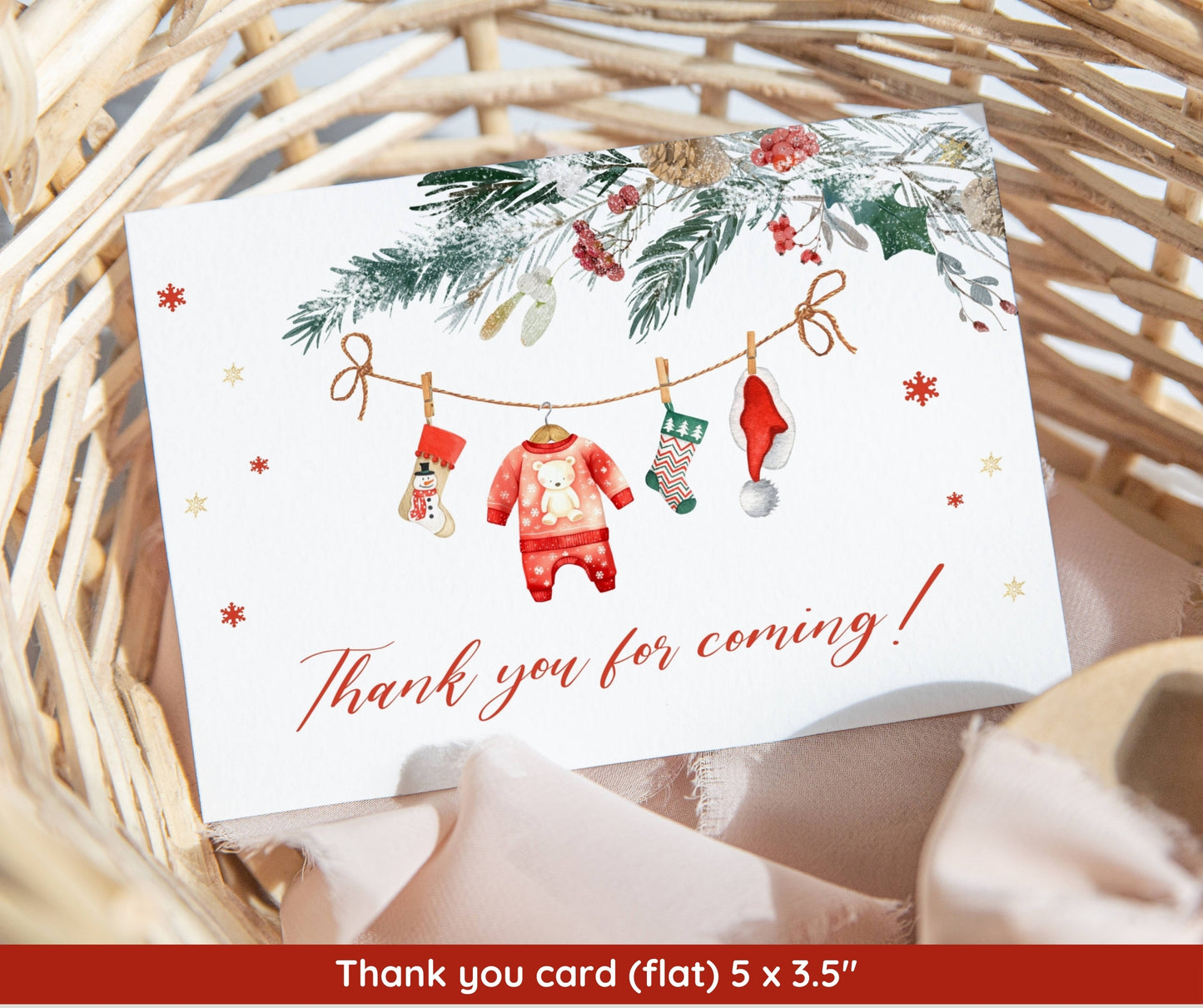Santa Baby Shower Bundle, Christmas Baby Shower Invitation & Games, Holiday Winter Baby Sprinkle, Gender Neutral, Editable Canva Template