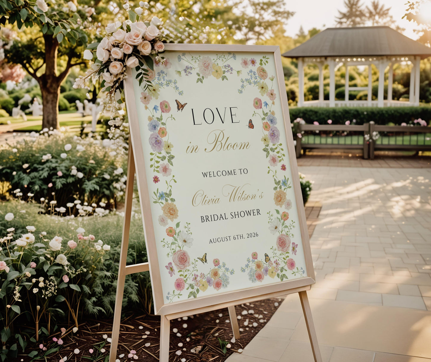 Love In Bloom Bridal Shower Bundle, Floral Garden Party Invitation & Games Set, Spring Summer Wedding Shower Decor, Editable Template